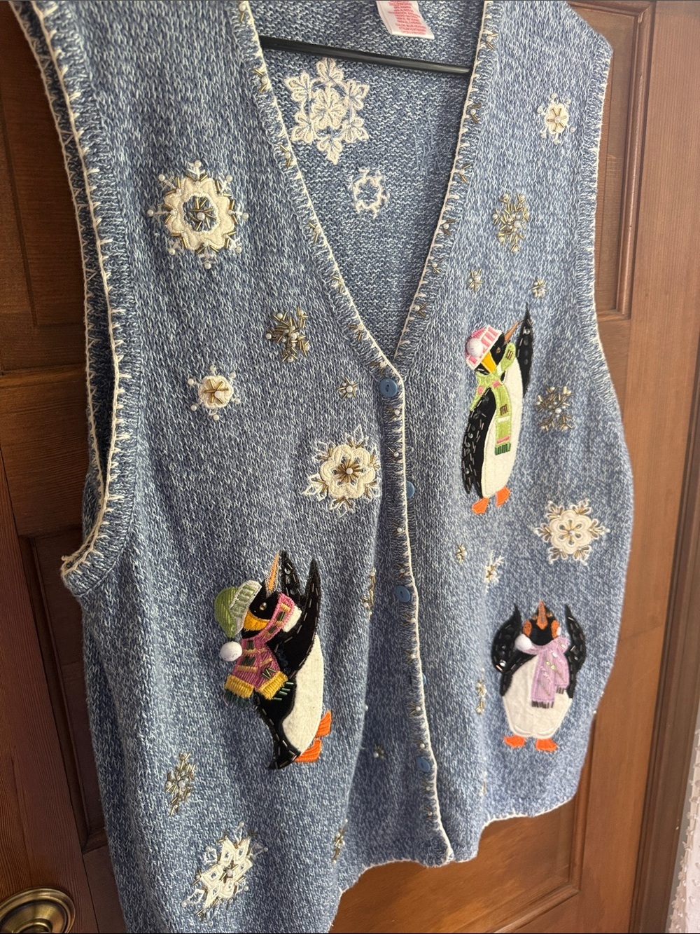 VINTAGE “UGLY” CHRISTMAS VEST ❄️ - Picture 3 of 5